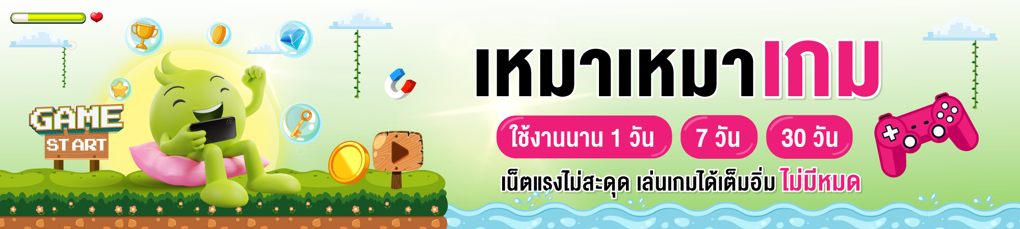รวมแพ็กเกจเหมาเหมาเกม